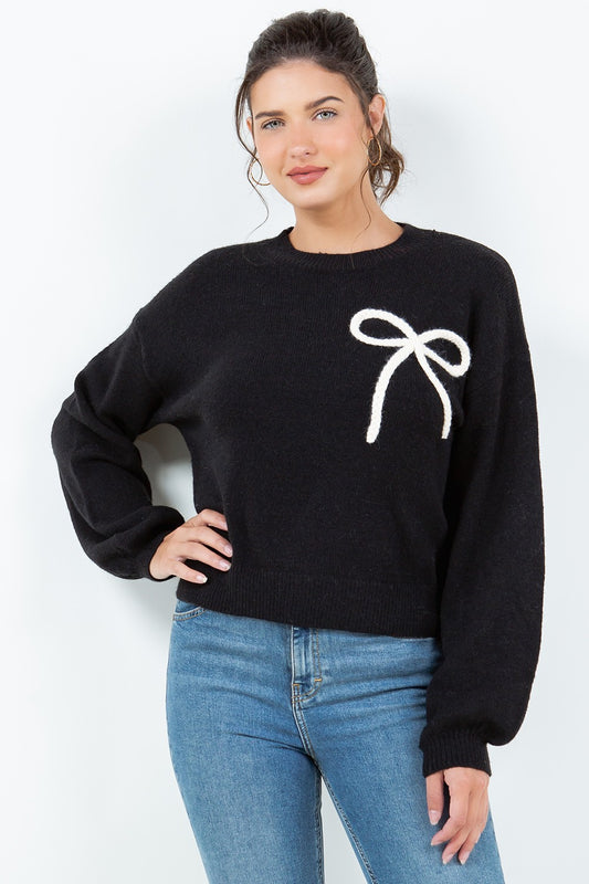 SINGLE BOW SWEATER