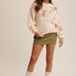 CHUNKY KNIT FLOWER SWEATER