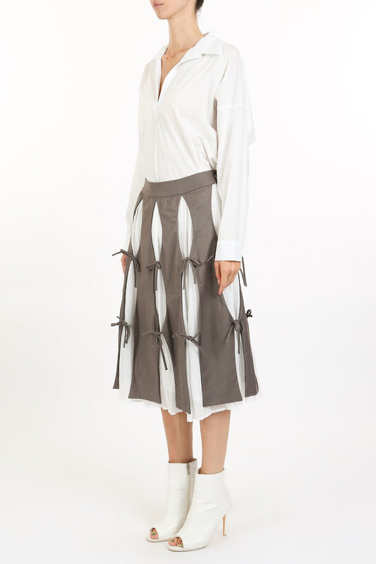 SKIRT WITH TIE PANELS