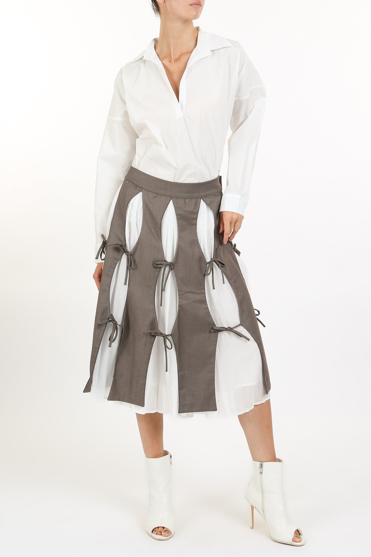 SKIRT WITH TIE PANELS