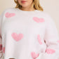 ROUND NECK HEART SWEATER