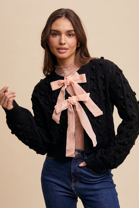 Bow Tie Closure Cardigan