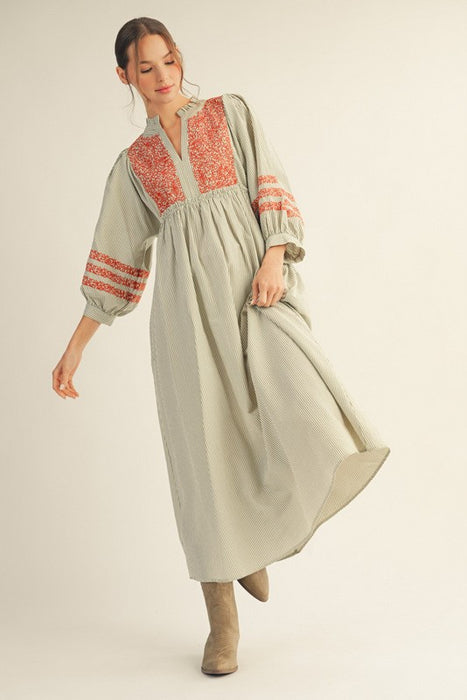 Stripe Pattern Dress