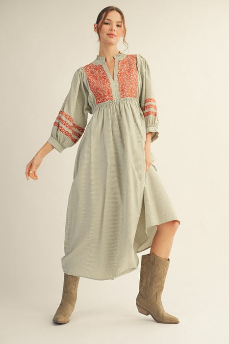 Stripe Pattern Dress