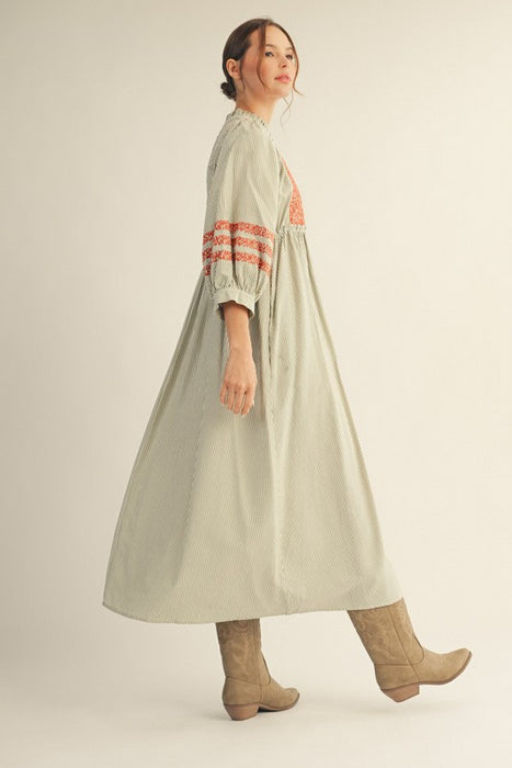 Stripe Pattern Dress