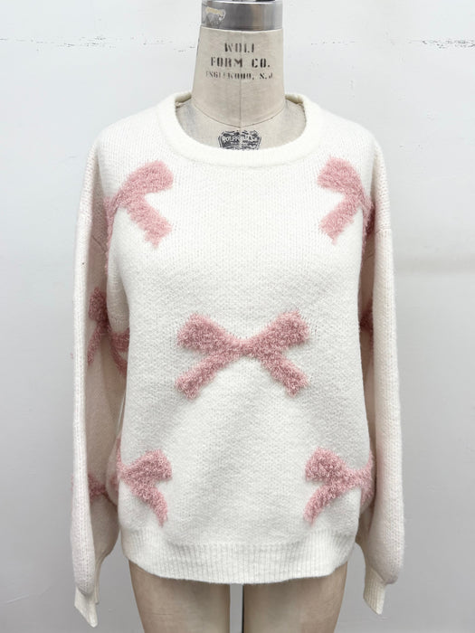 Bow Print Sweater