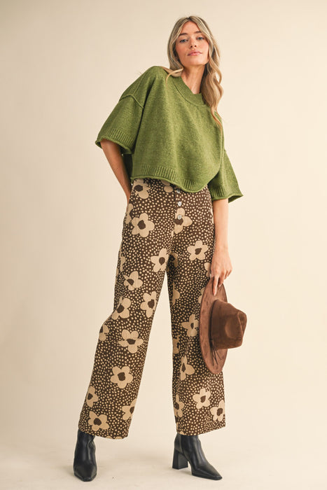 Short Sleeve Crop Sweater