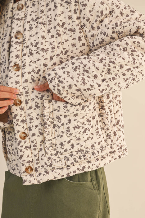 Flower Print Padded Jacket