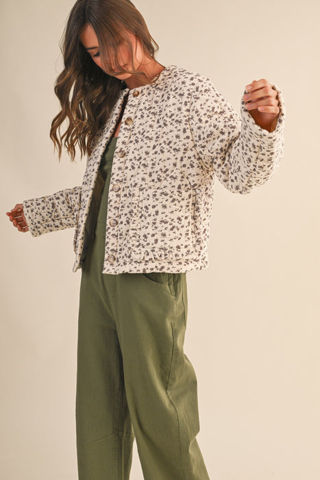 Flower Print Padded Jacket