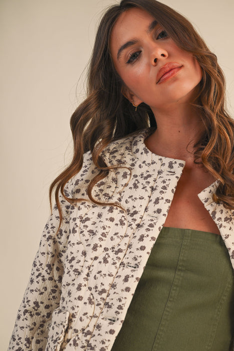 Flower Print Padded Jacket