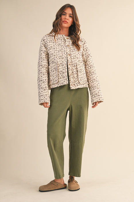 Flower Print Padded Jacket