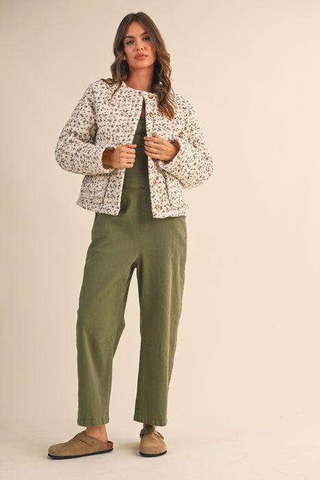 Flower Print Padded Jacket