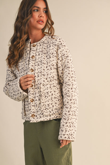 Flower Print Padded Jacket
