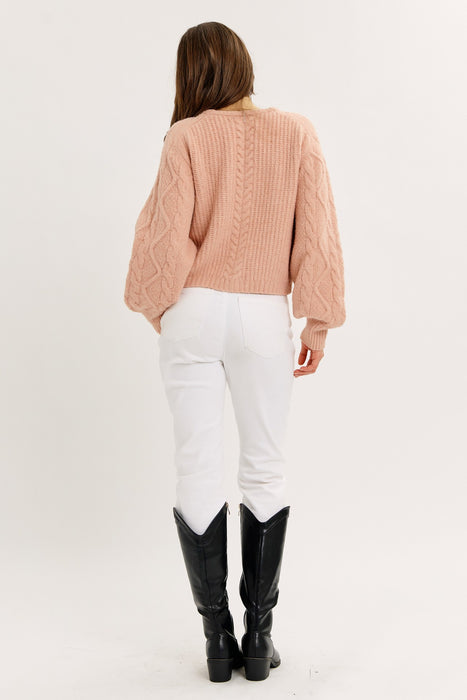 Cardigan with Ribbon Tie