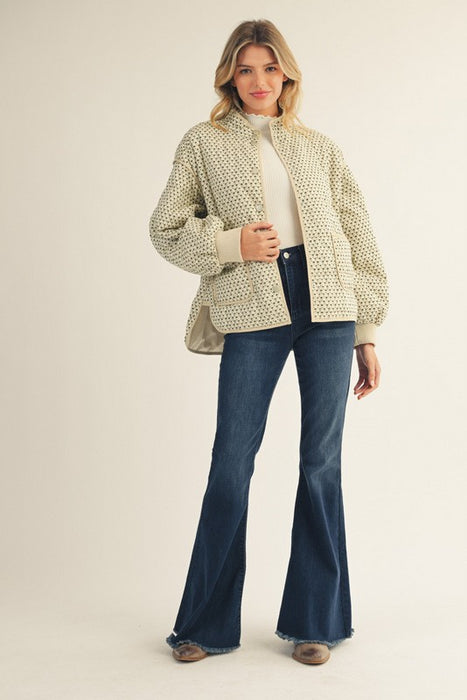 Floral Print Button Coat