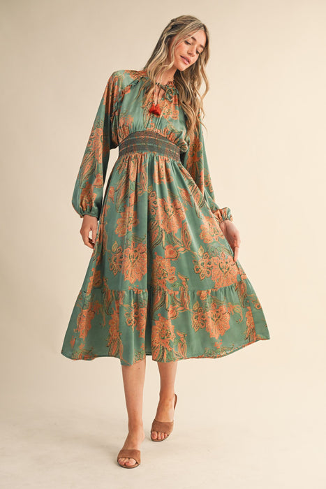 Paisley Smocked Dress