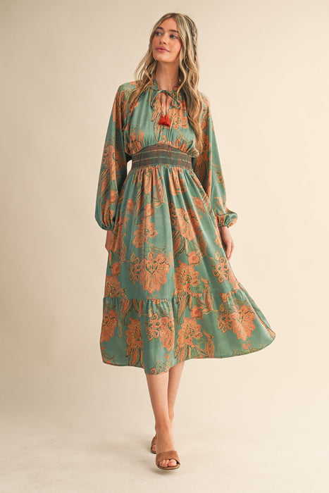 Paisley Smocked Dress