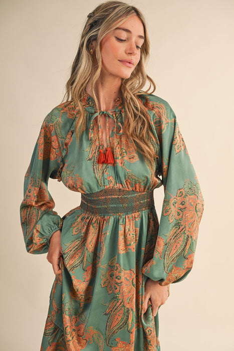 Paisley Smocked Dress