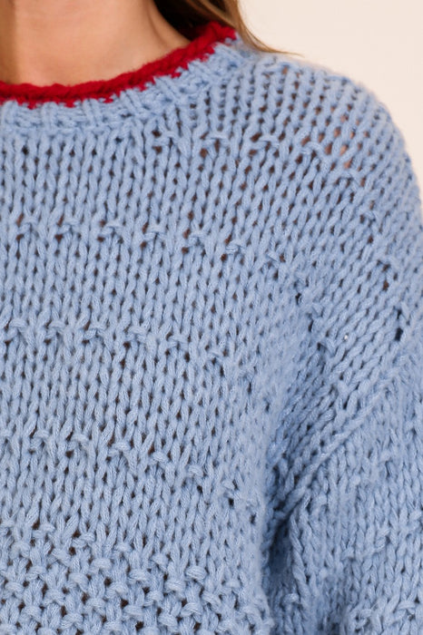 Contrast Edge Sweater