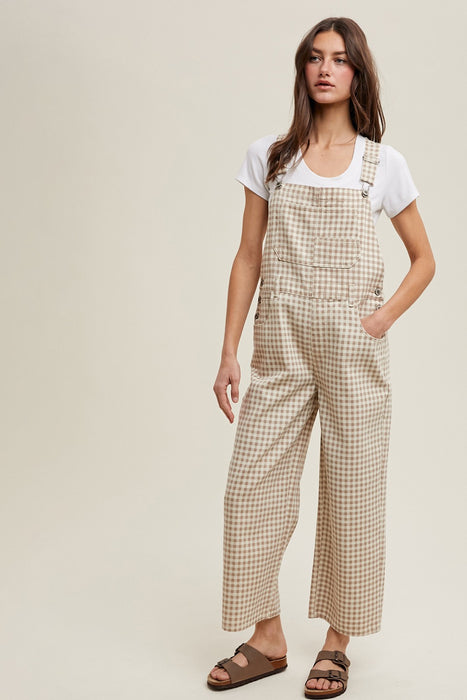 Gingham Denim Overall