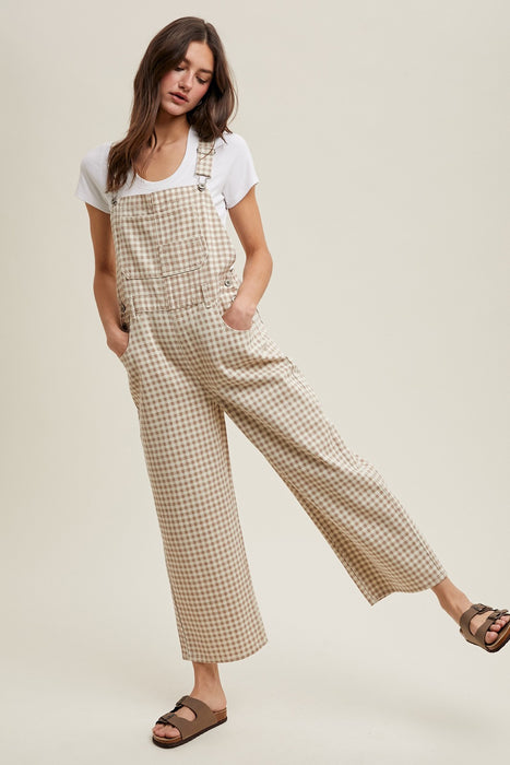 Gingham Denim Overall