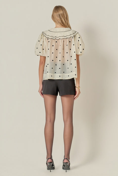 Sheer Polka Dot Top
