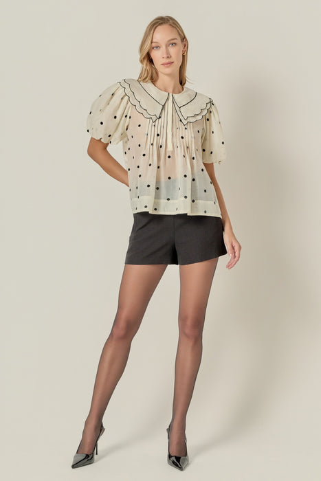 Sheer Polka Dot Top