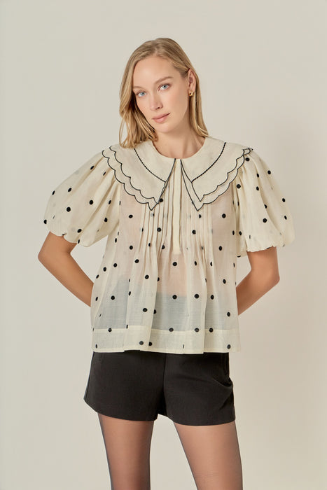 Sheer Polka Dot Top