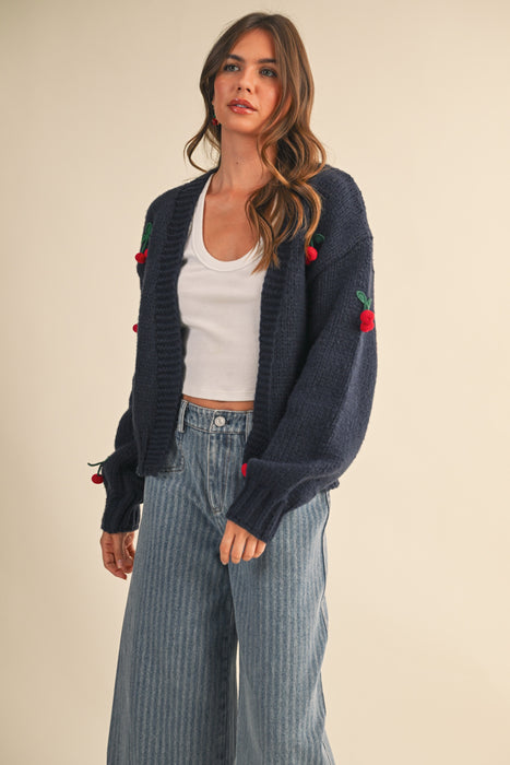 Long Sleeve Cherry Cardigan