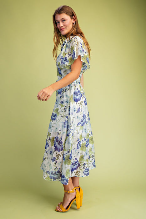 Floral Midi Shirt Dress
