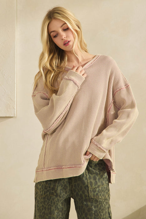 Thermal Texture Oversized Pullover