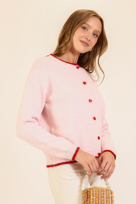 Heart Button Cardigan