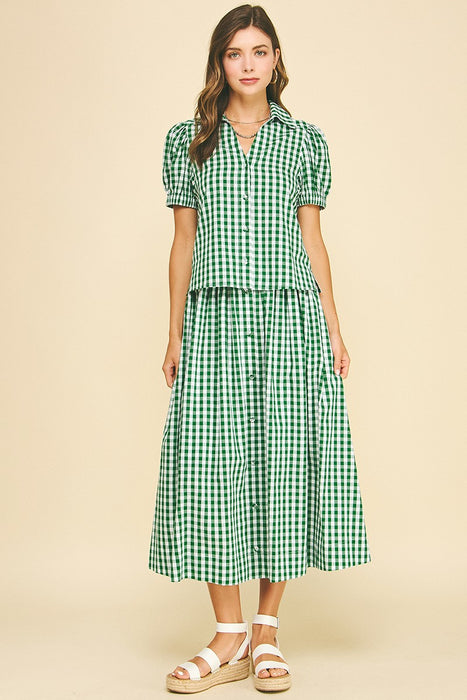 Gingham Button Down Shirt