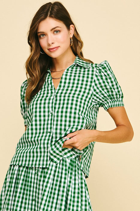 Gingham Button Down Shirt