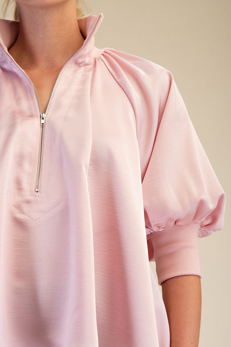 Half Zip Collared Top