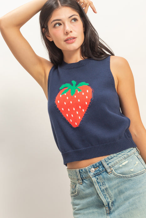 Knit Strawberry Vest