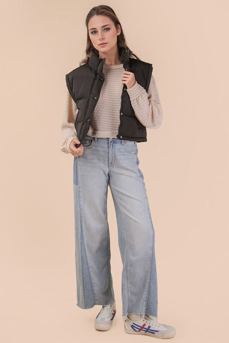 Mock Neck Puffer Vest