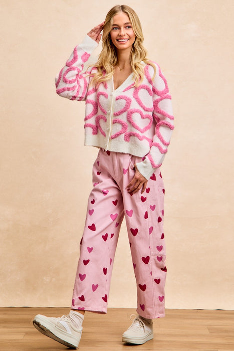 Textured Heart Cardigan