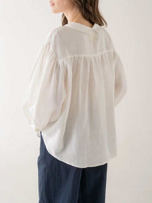 Puff Sleeve Button Top