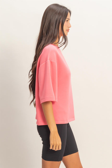 Boxy Tee Taffy Pink