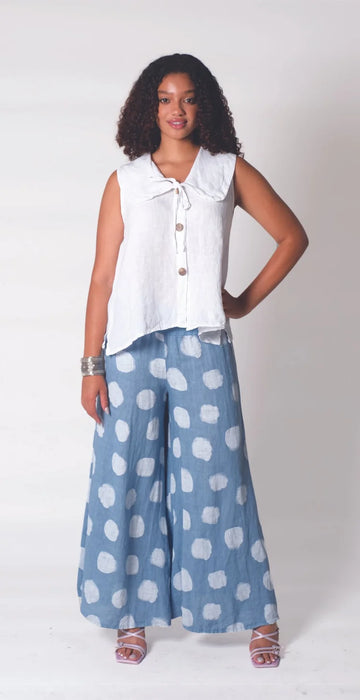 Polka Dot Linen Pants