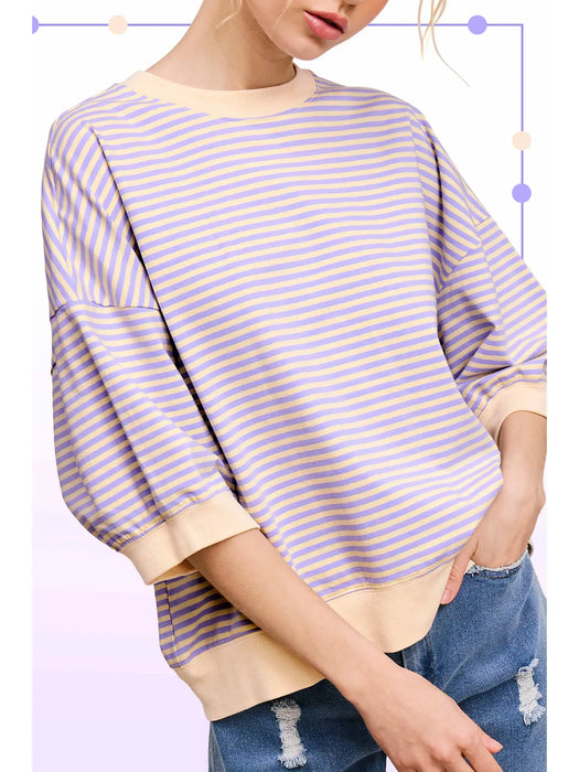 Loose Fit Striped Top