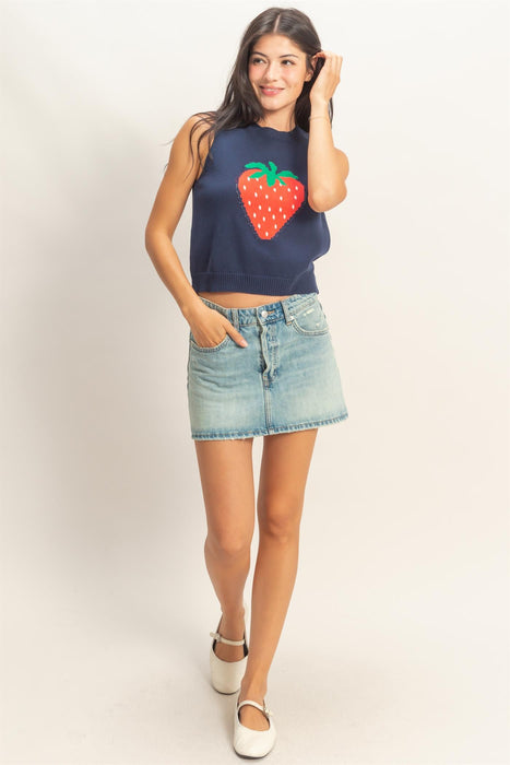 Knit Strawberry Vest