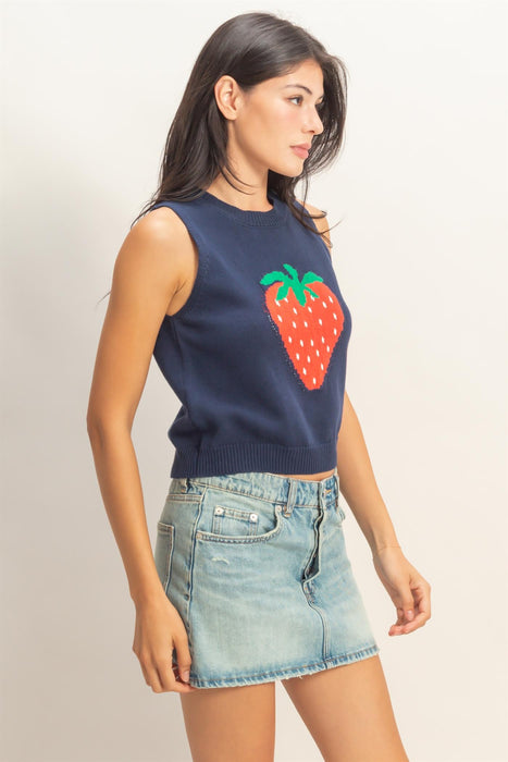 Knit Strawberry Vest