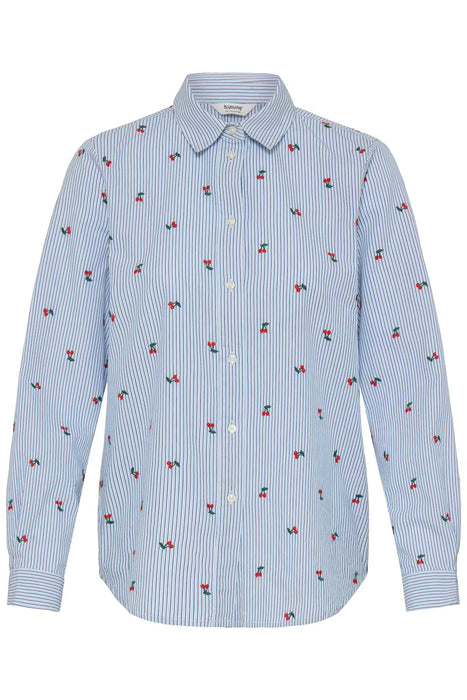 Cherry Embroidered Top