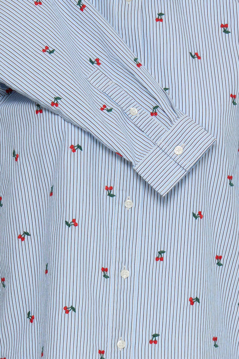 Cherry Embroidered Top
