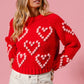 POM POM HEART SWEATER