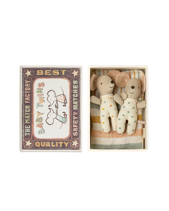 BABY MICE TWINS IN MATCHBOX