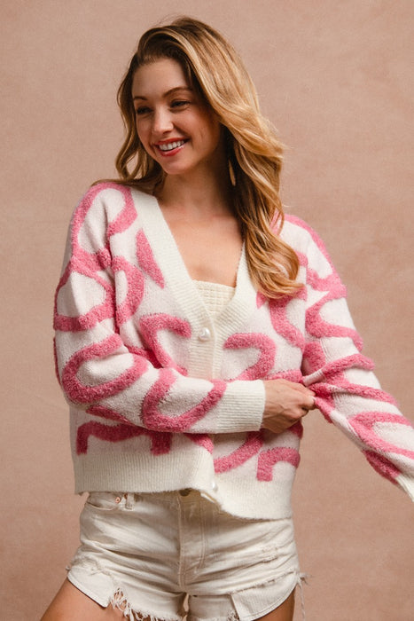 Textured Heart Cardigan