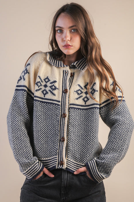 Collard Button Down Sweater
